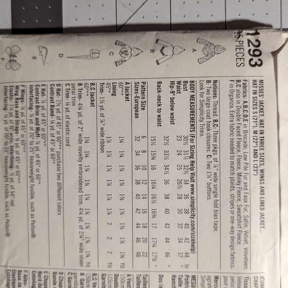 Simplicity Sewing Pattern 1293 - Picture 3 of 3